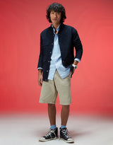 Men's Navy Casual Regular Fit Solid Full Sleeves Shacket