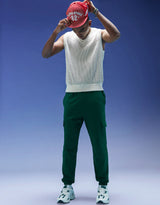 Men's Green Casual Baggy Fit Solid Cargo