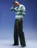 Men's Green Casual Regular Fit Solid Cargo