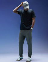 Men's Grey Casual Baggy Fit Solid Cargo