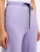 Women's Purple Casual Solid Oversized Track Pant