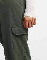 Women's Green Casual Solid Wide Leg Jogger