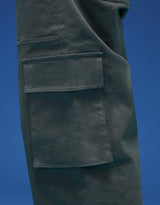 Men's Grey Casual Regular Fit Solid Cargo