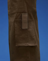 Men's Brown Casual Regular Fit Solid Cargo