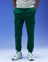 Men's Green Casual Baggy Fit Solid Cargo