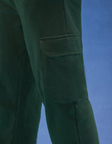 Men's Green Casual Baggy Fit Solid Cargo