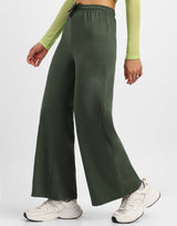 Women's Green Casual Solid Oversized Track Pant