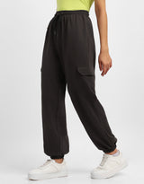 Women's Brown Casual Solid Wide Leg Jogger