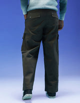 Men's Green Casual Regular Fit Solid Cargo