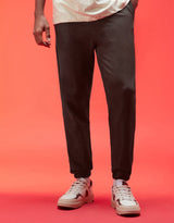 Men's Brown Casual Baggy Fit Solid Jogger