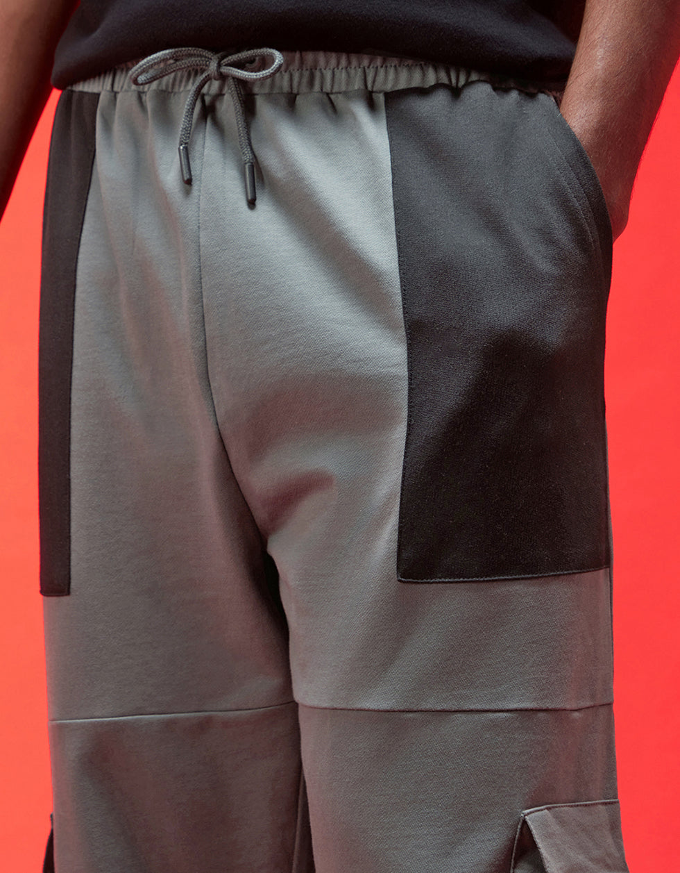 Men's Grey Casual Regular Fit Solid Cargo
