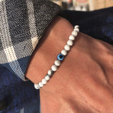 Men's Protective Evil Eye Natural Stone Band