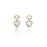 Women's Golden Hearts Drop Earrings