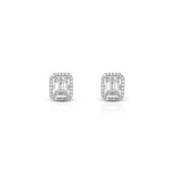 Women's Classic Vintage Baguette Zircon Earrings