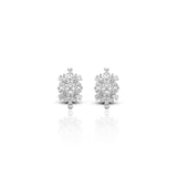 Women's Zirconia Floral Bouquet Stud Earrings