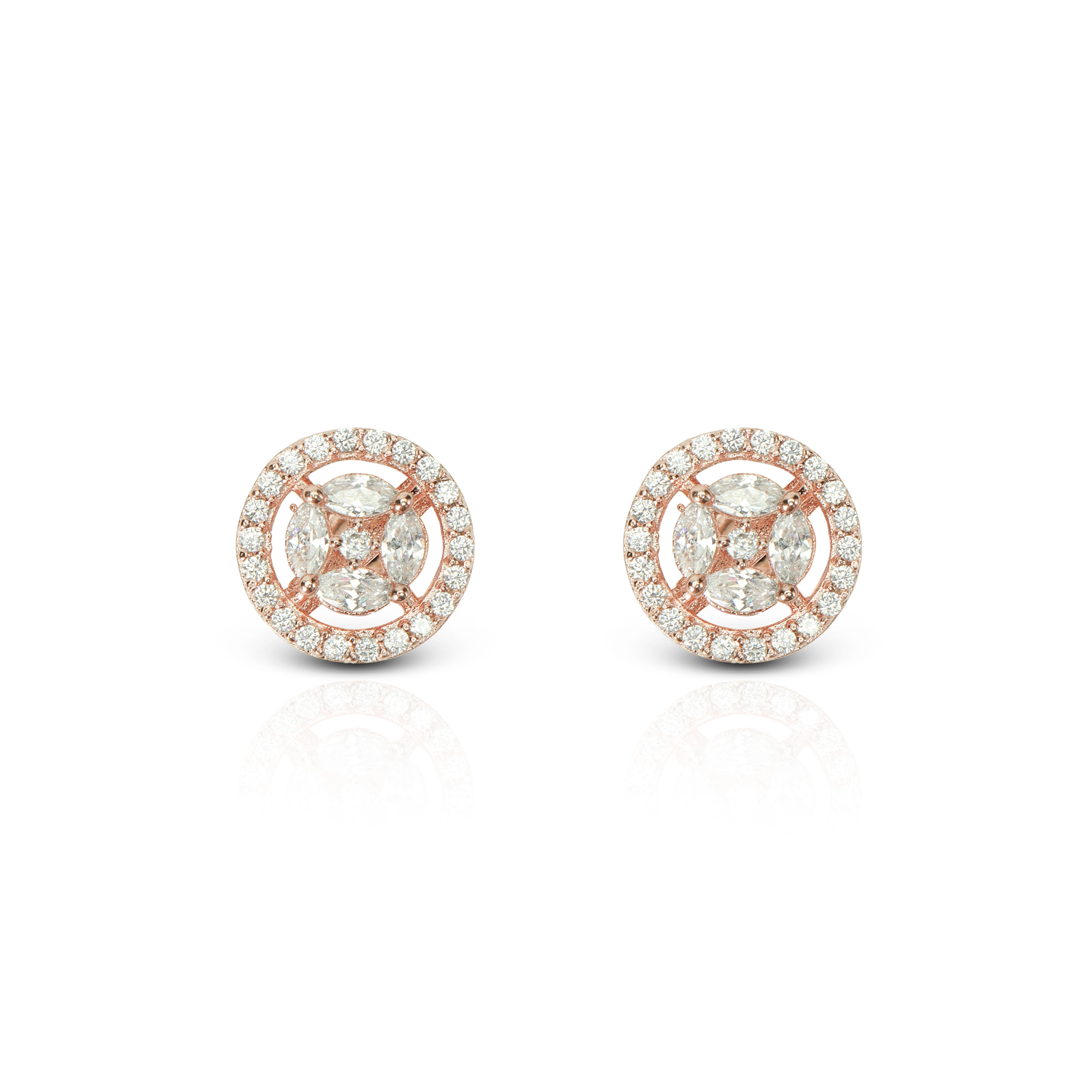 Women's Rosegold Aster Stud Earrings