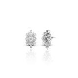 Women's Zirconia Floral Bouquet Stud Earrings
