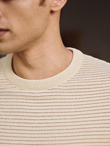 Men's Beige Casual Regular Fit Solid Half Sleeves Tshirt