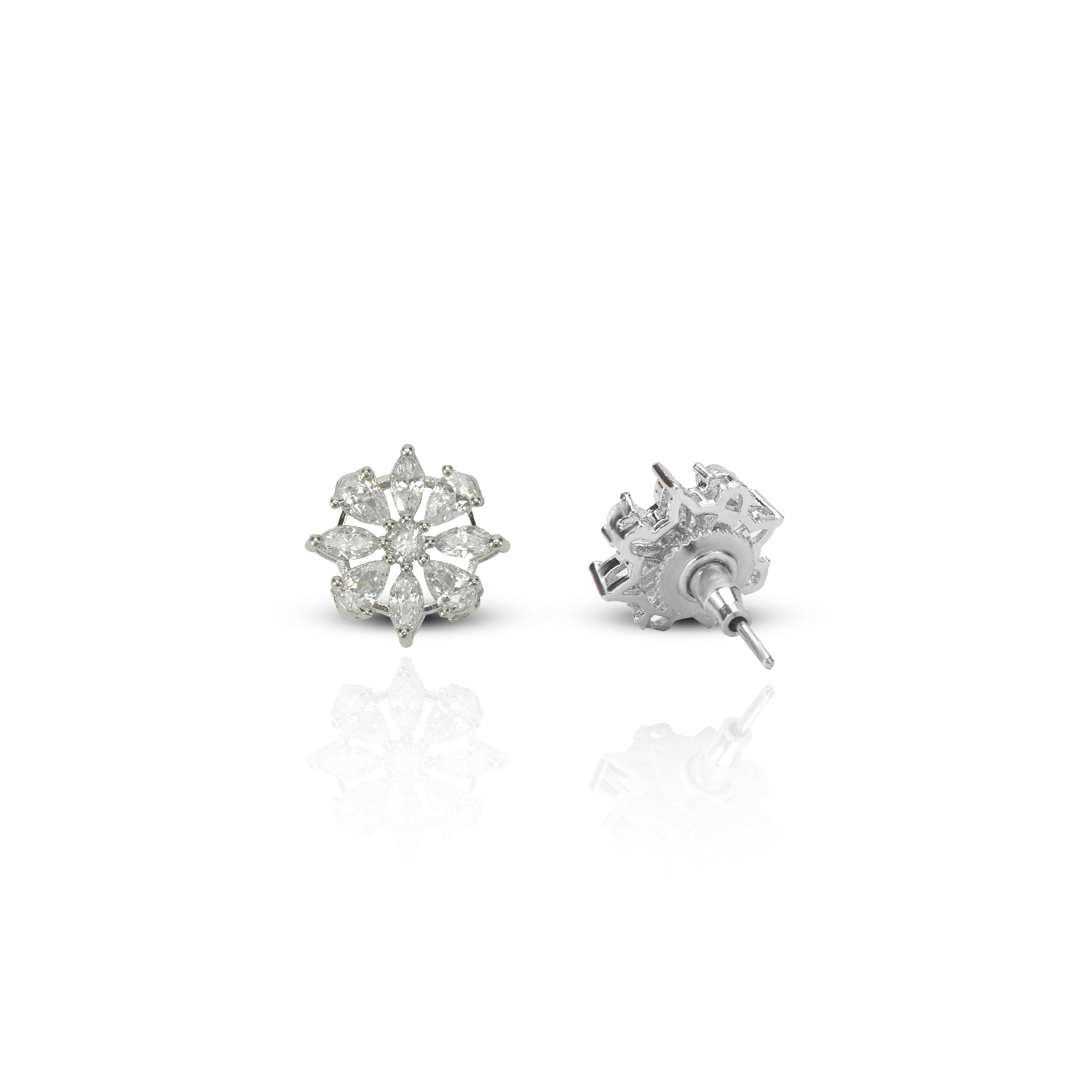 Women's Zirconia Alba Stud Earrings