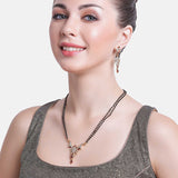 Women's Gold Plated Traditional Dual Line Mangalsutra|Lightweight Daily Wear Jewelry