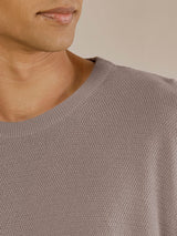 Men's Grey Casual Relaxed Fit Printed Half Sleeves Tshirt