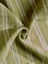 Men's Green Casual Regular Fit Striped Half Sleeves Shirt