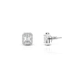 Women's Classic Vintage Baguette Zircon Earrings