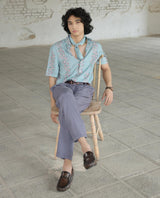 Men's Purple Casual Regular Fit Solid Trouser