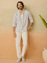 Men's Blue Casual Relaxed Fit Checkered Full Sleeves Shirt