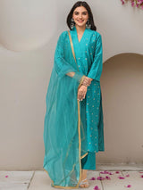 Women's Pink Kurta Set with Duppatta