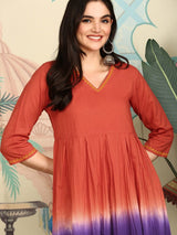 Women's Multicolor Cotton Kurta Set
