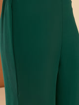 Women's Embellished Square Neck Sleeveless Top with Palazzos and Jacket