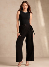 Women's Black Studded Racer Back Tank