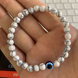 Men's Protective Evil Eye Natural Stone Band