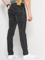 Men's Slim Fit Solid Mid Rise Stretchable Jeans