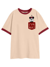 Girls Pink Casual Printed Regular Fit Half Sleeves Tshirt