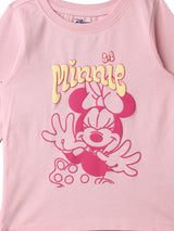 Girls Pink Casual Printed Tshirt