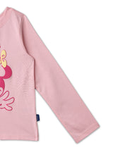 Girls Pink Casual Printed Tshirt