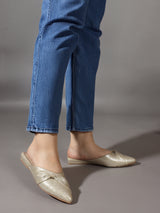 Women's Gold Casual Slip-On Flats