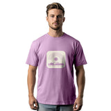 Men's Purple Half Sleeves Graphic Printed Cotton Tshirt