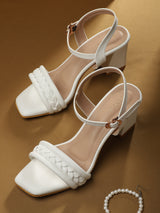 Women's White Casual Strap Sandals