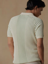 Men's Green Casual Regular Fit Solid Half Sleeves Polo Tshirt