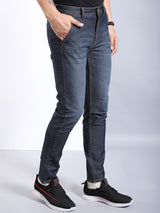 Men's Slim Fit Solid Mid Rise Jeans