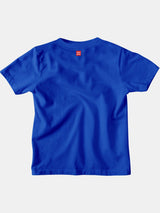 Boys Blue Casual Printed Regular Fit Half Sleeves Tshirt