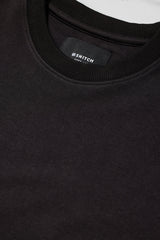 Men's Black Casual Oversized Fit Solid Half Sleeves Tshirt