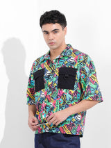 Men's Multicolor Casual Printed Half Sleeves Shirt