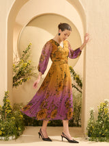 Women's Printed Midi Dress