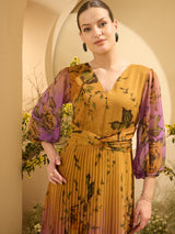 Women's Printed Midi Dress