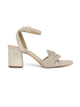 Women's Gold Casual PU Ankle Strap