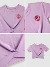 Girls Cotton Purple Minnie Mouse Tshirt